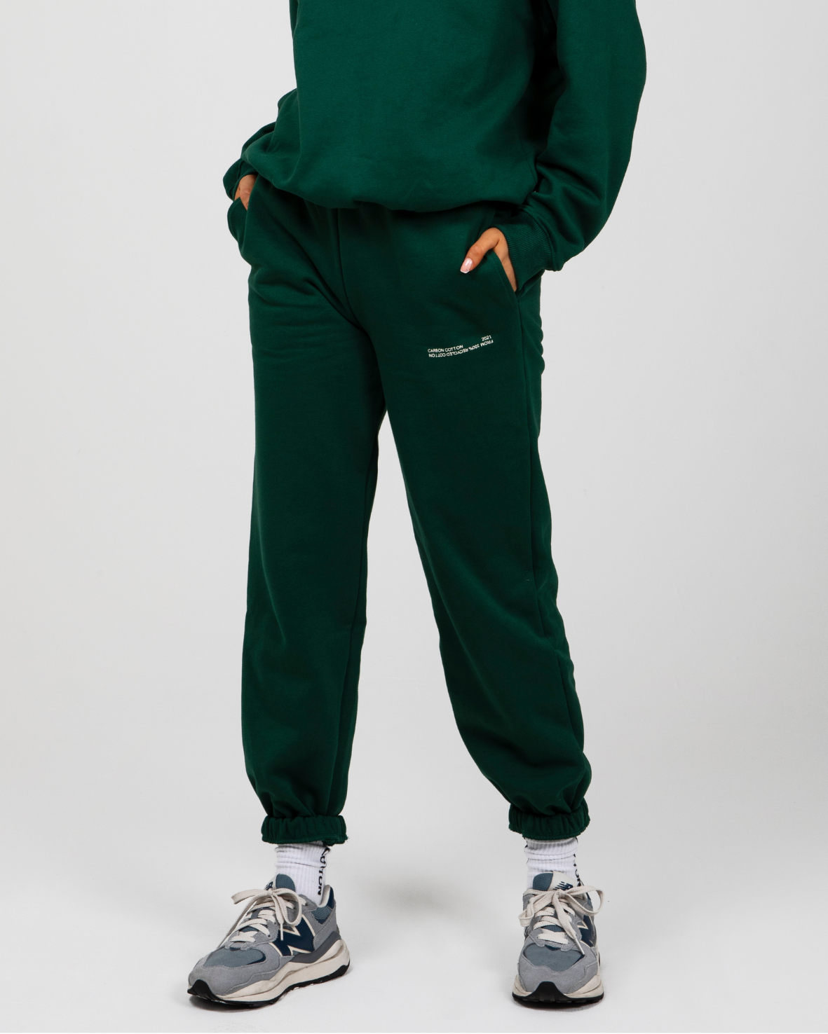 Dark green tracksuit bottoms best sale