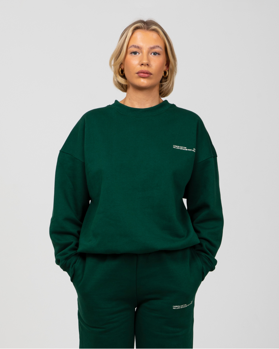 Forest green top sweatshirt womens